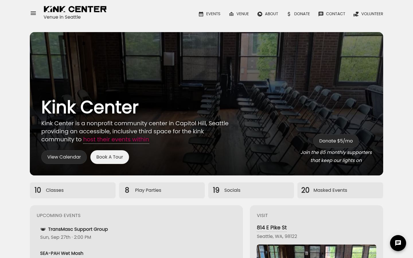 Kink Center &middot; HOMEPAGE_SCREENSHOT