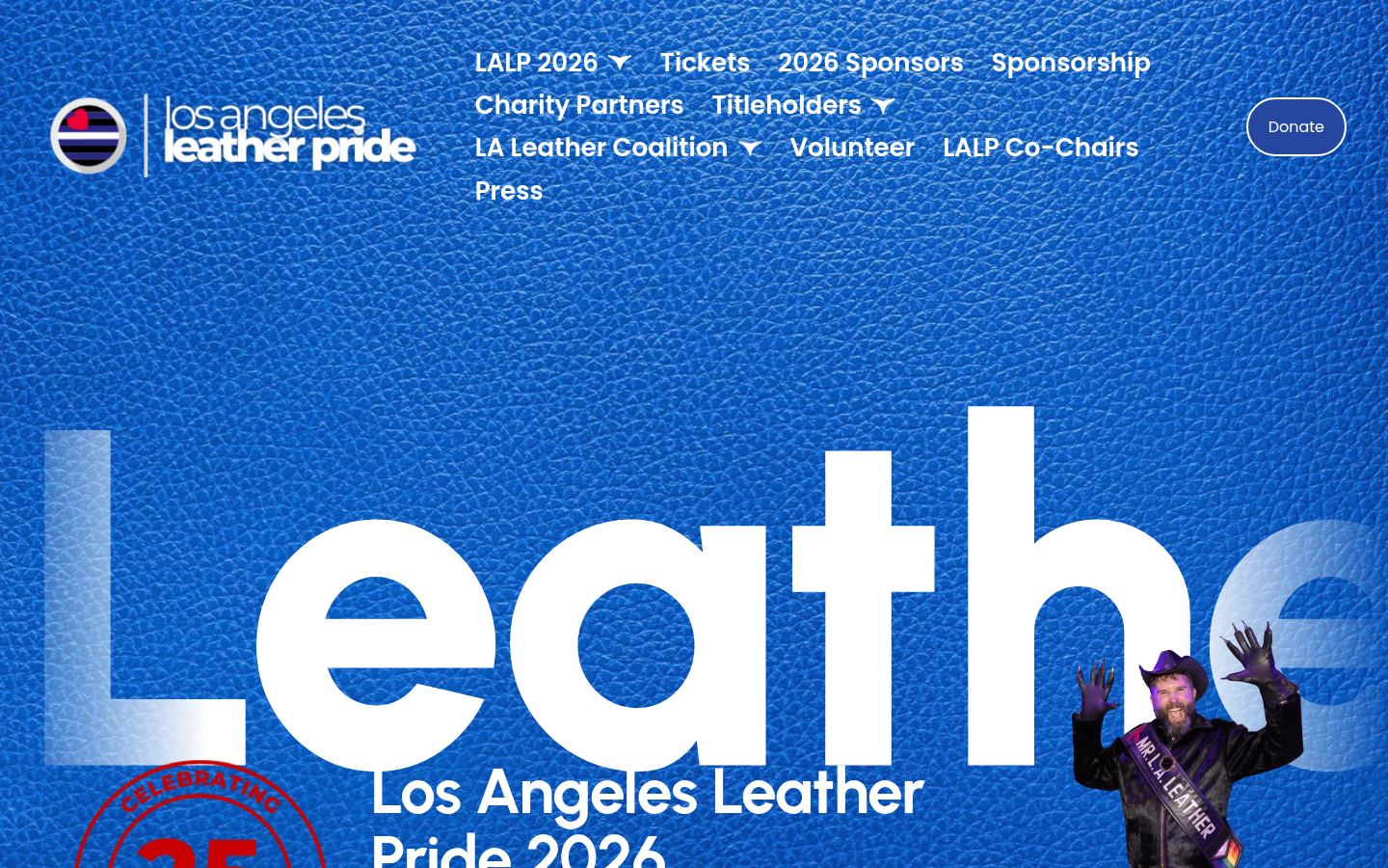 Los Angeles Leather Pride · HOMEPAGE_SCREENSHOT