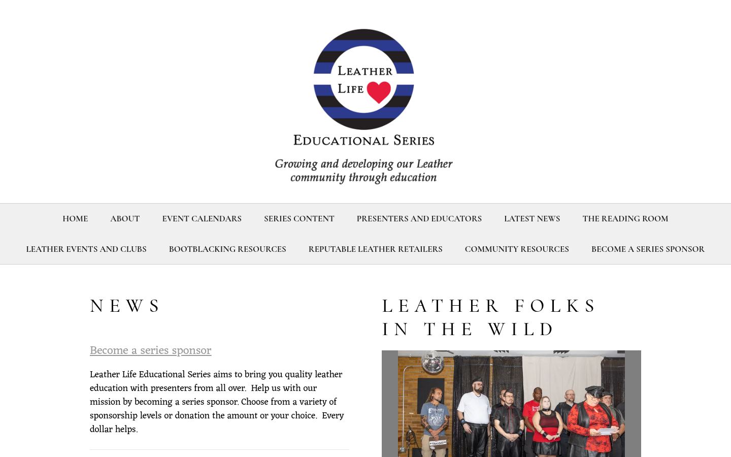Leather Life &middot; HOMEPAGE_SCREENSHOT
