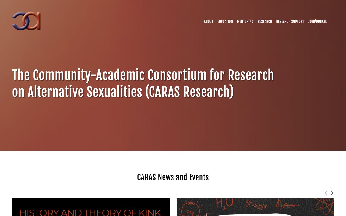 Community-Academic Consortium for Research on Alternative Sexualities &middot; HOMEPAGE_SCREENSHOT