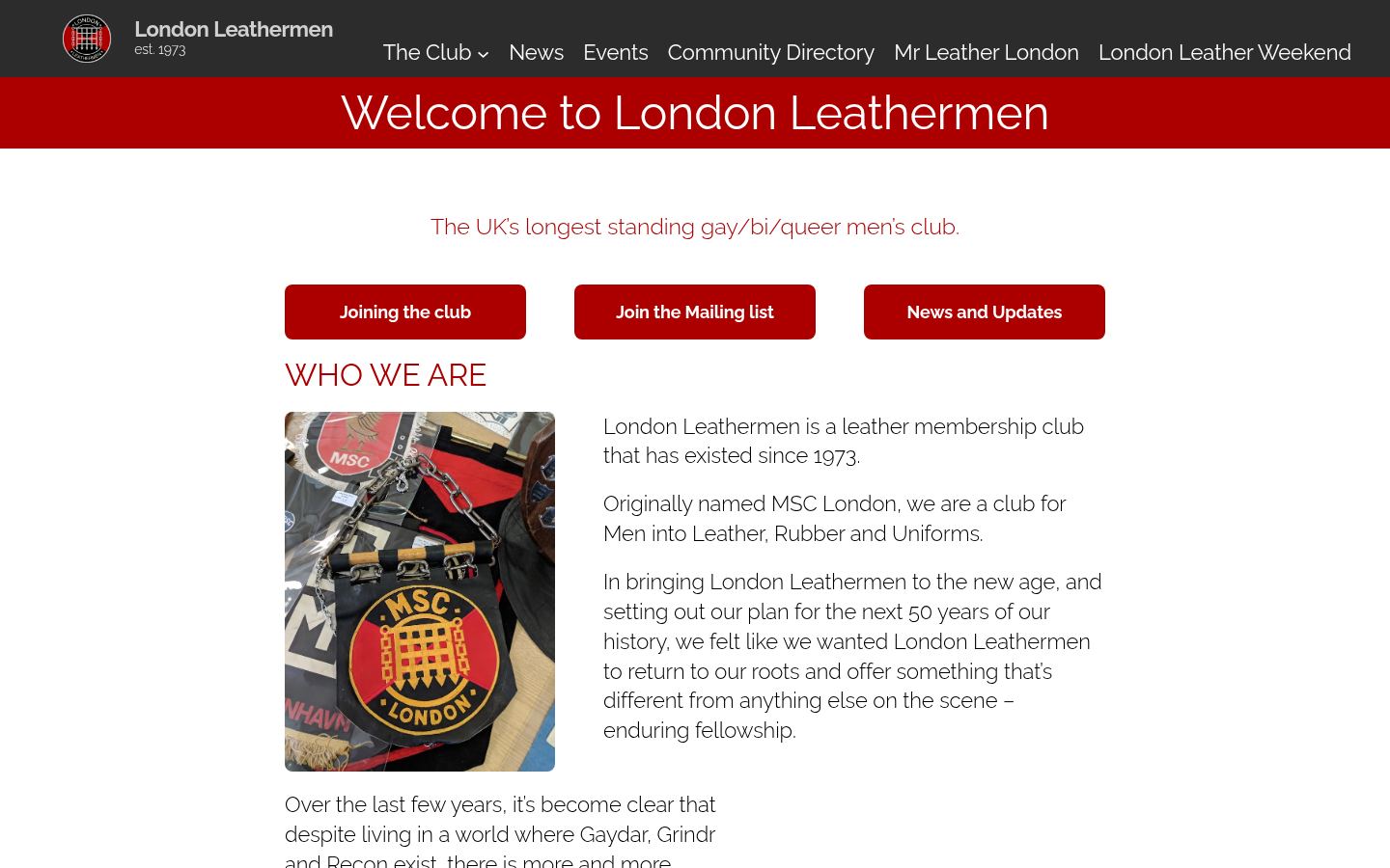London Leathermen &middot; HOMEPAGE_SCREENSHOT