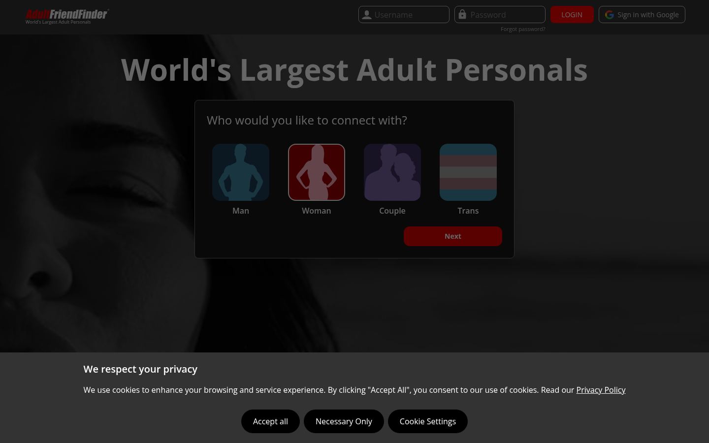 AdultFriendFinder &middot; HOMEPAGE_SCREENSHOT
