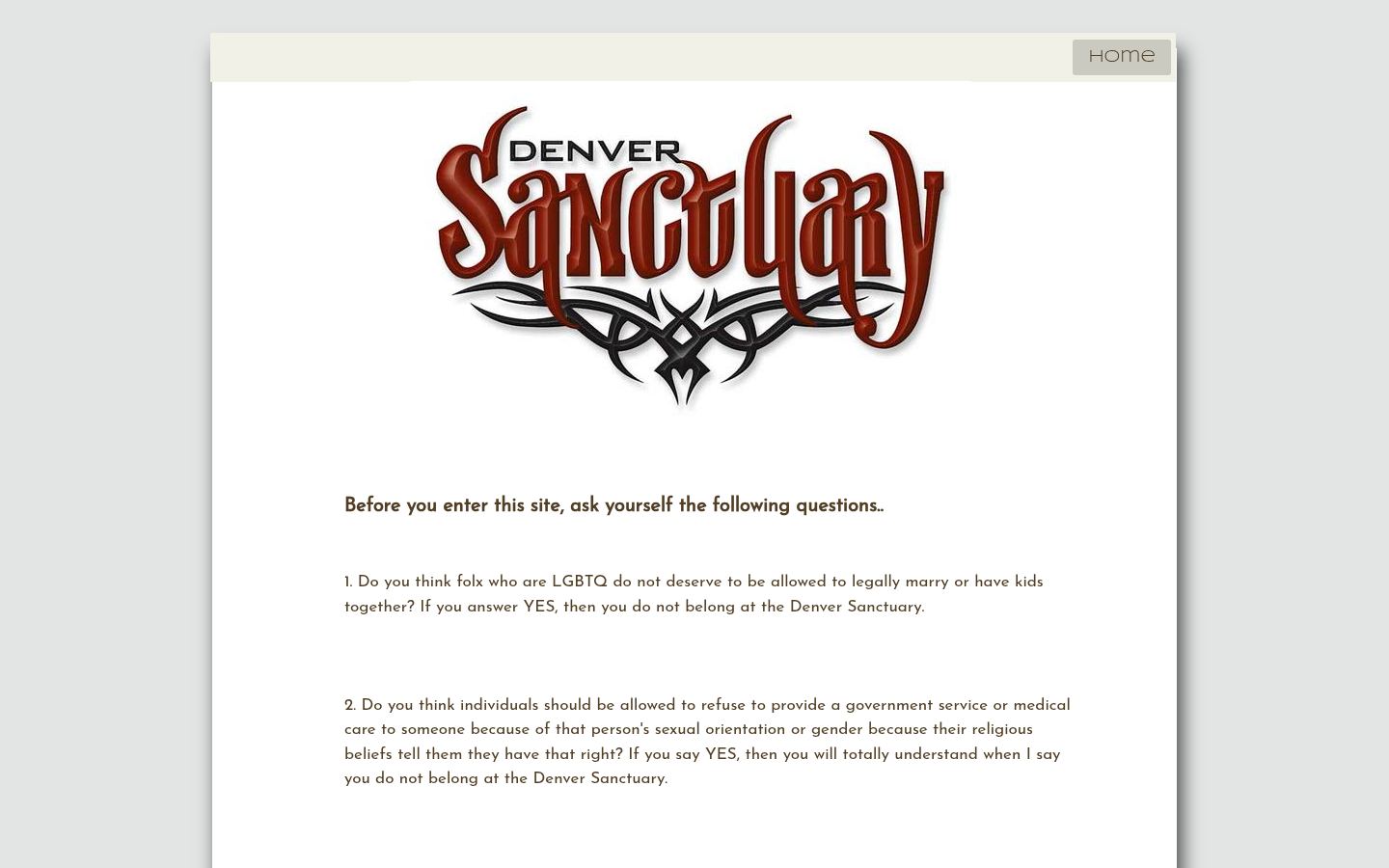Denver Sanctuary &middot; HOMEPAGE_SCREENSHOT