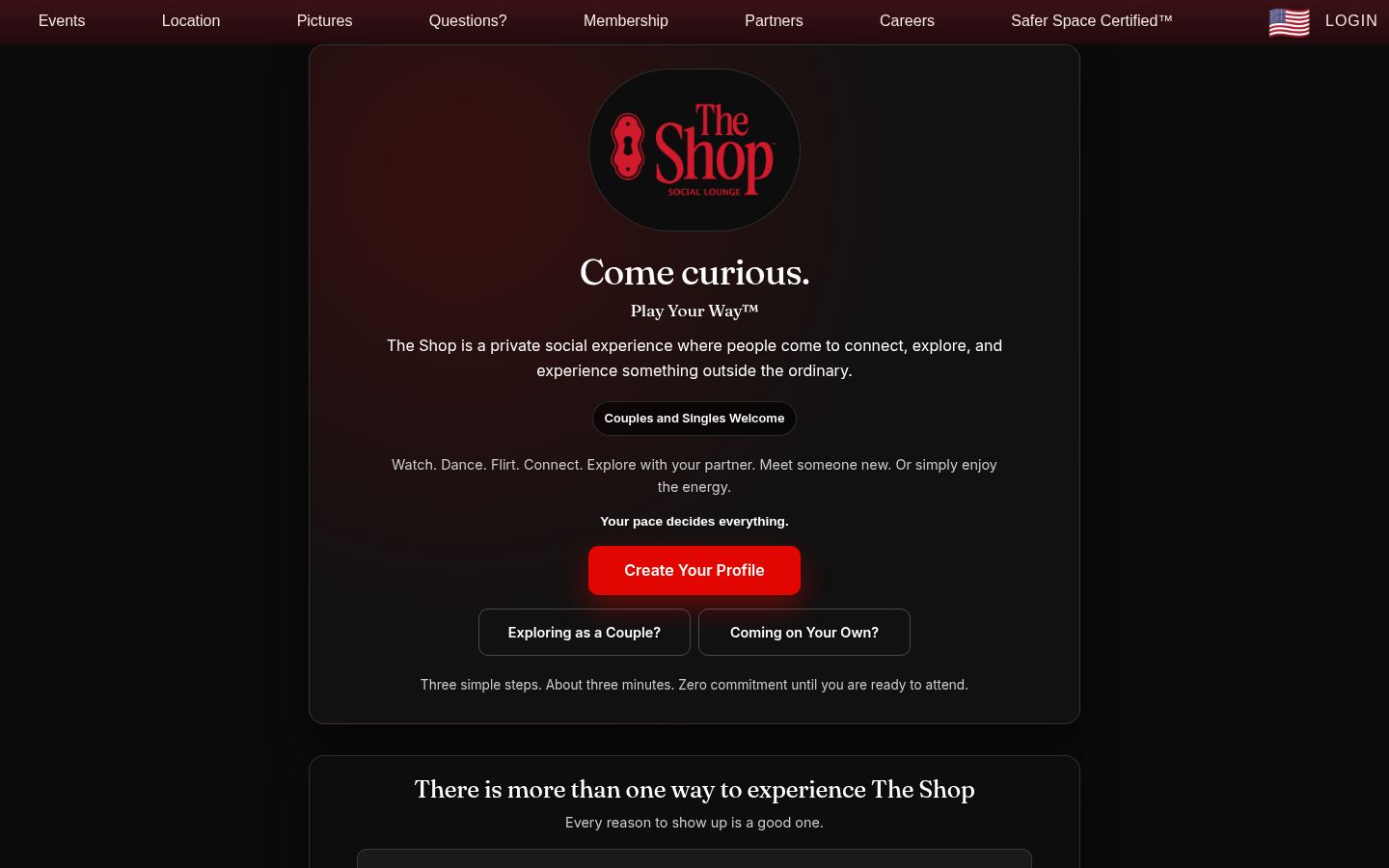 The Shop Social Lounge &middot; HOMEPAGE_SCREENSHOT