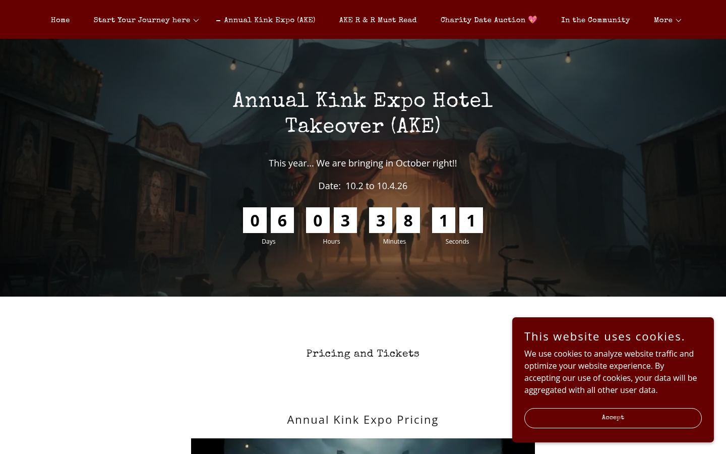 Annual Kink Expo (AKE) &middot; HOMEPAGE_SCREENSHOT
