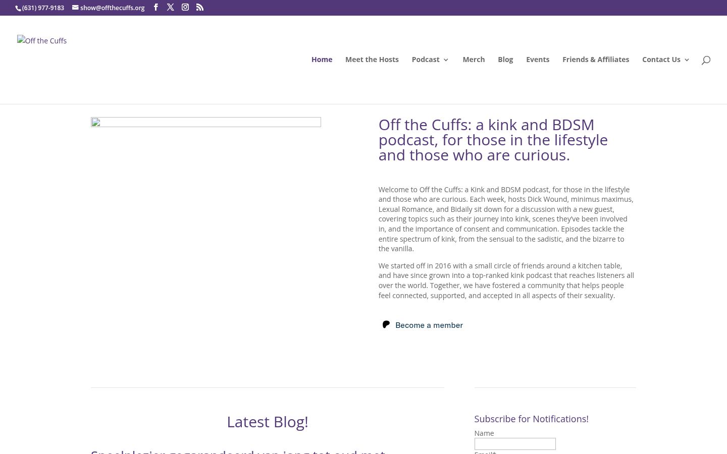Off the Cuffs &middot; HOMEPAGE_SCREENSHOT