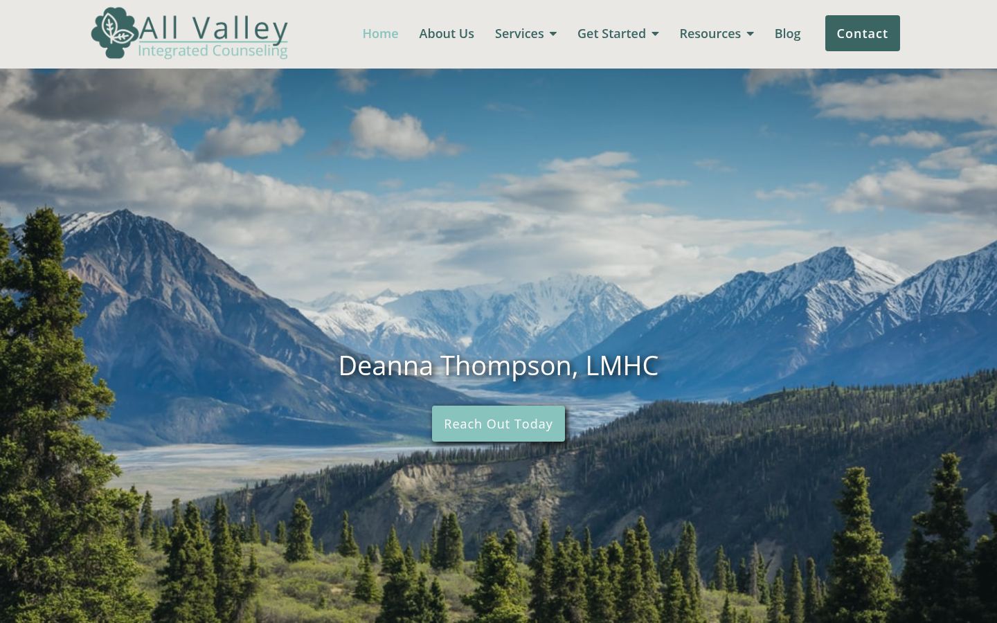 All Valley Integrated Counseling · HOMEPAGE_SCREENSHOT