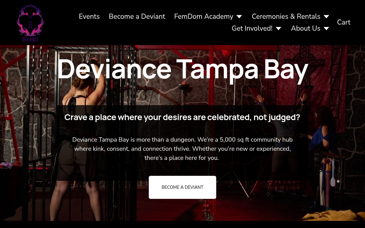 Deviance Tampa Bay &middot; HOMEPAGE_SCREENSHOT