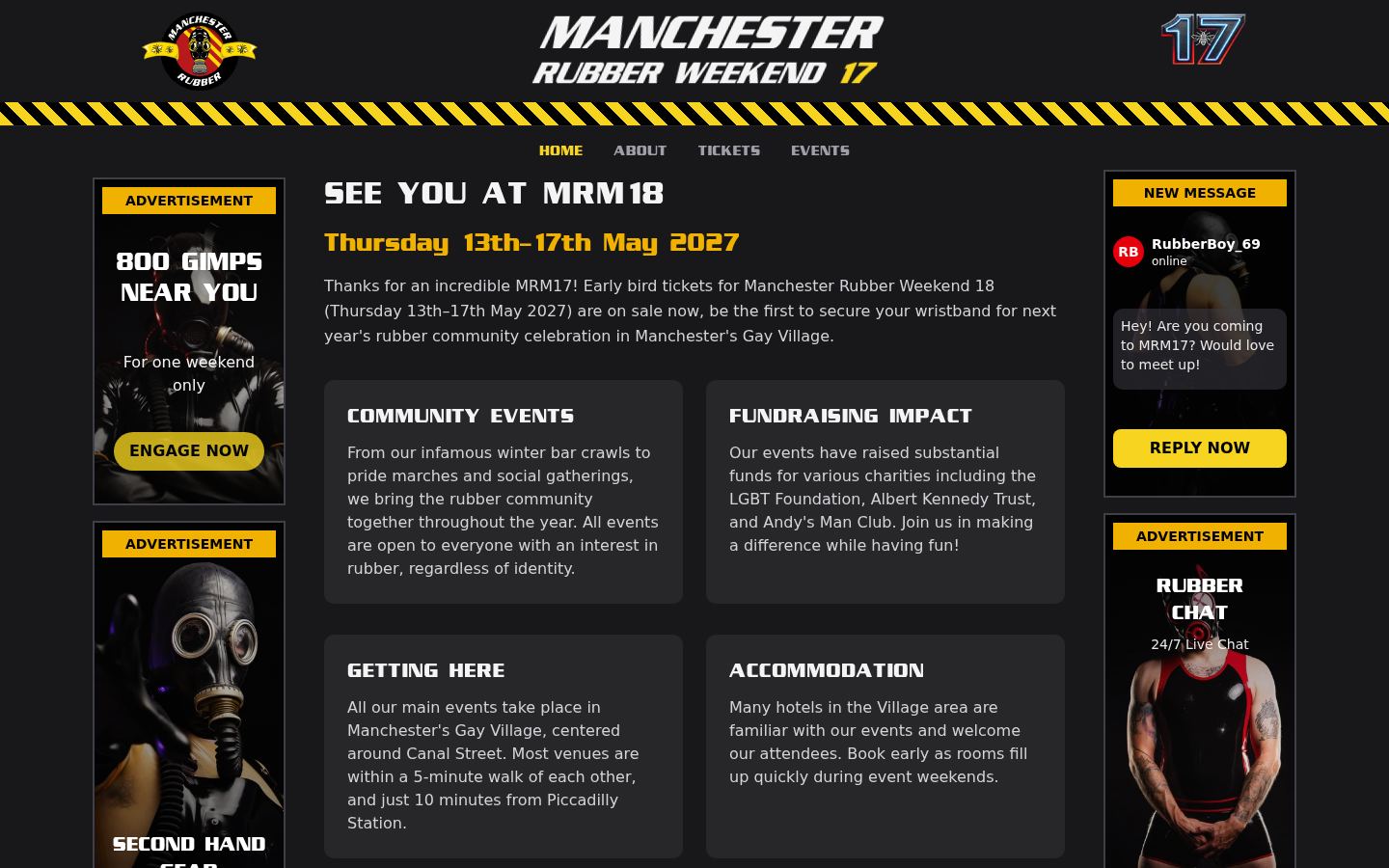 Manchester Rubber Weekend &middot; HOMEPAGE_SCREENSHOT