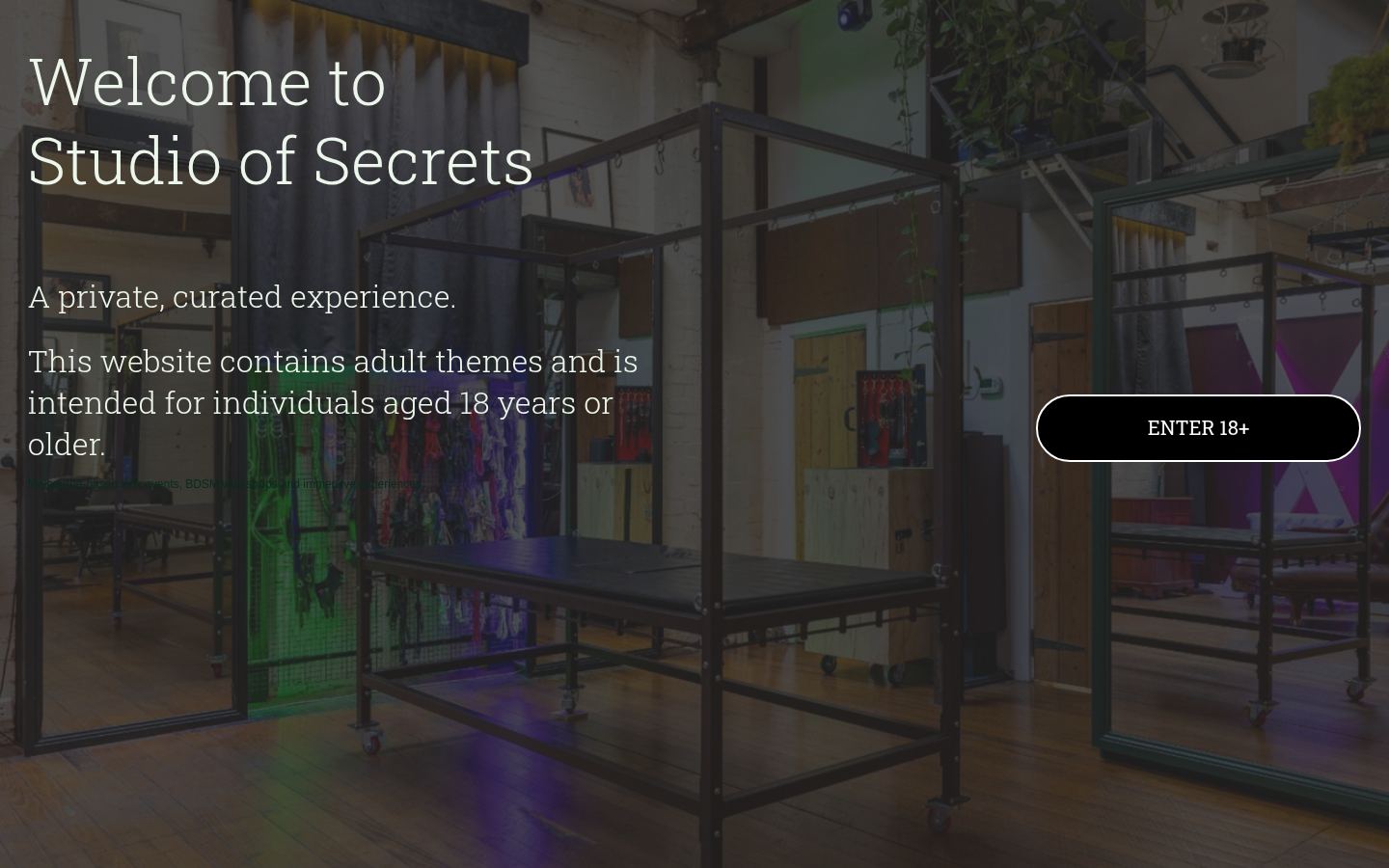 Studio of Secrets &middot; HOMEPAGE_SCREENSHOT