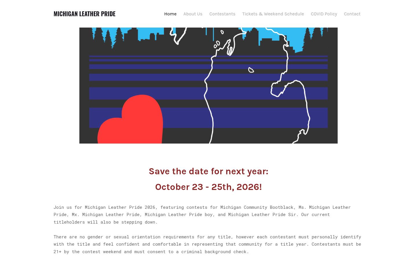 MICHIGAN LEATHER PRIDE &middot; HOMEPAGE_SCREENSHOT