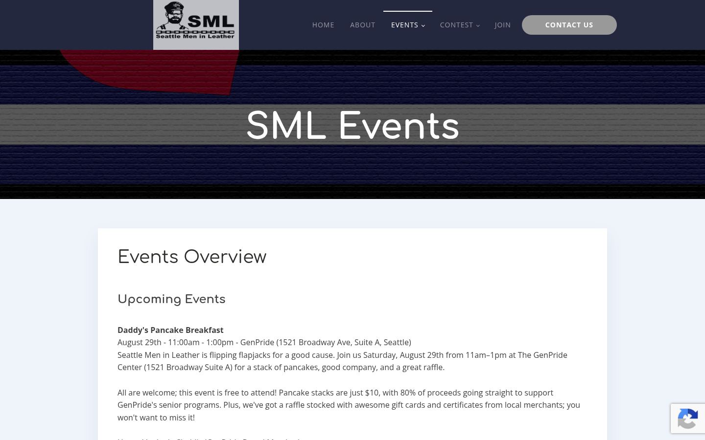 SML Events &middot; HOMEPAGE_SCREENSHOT