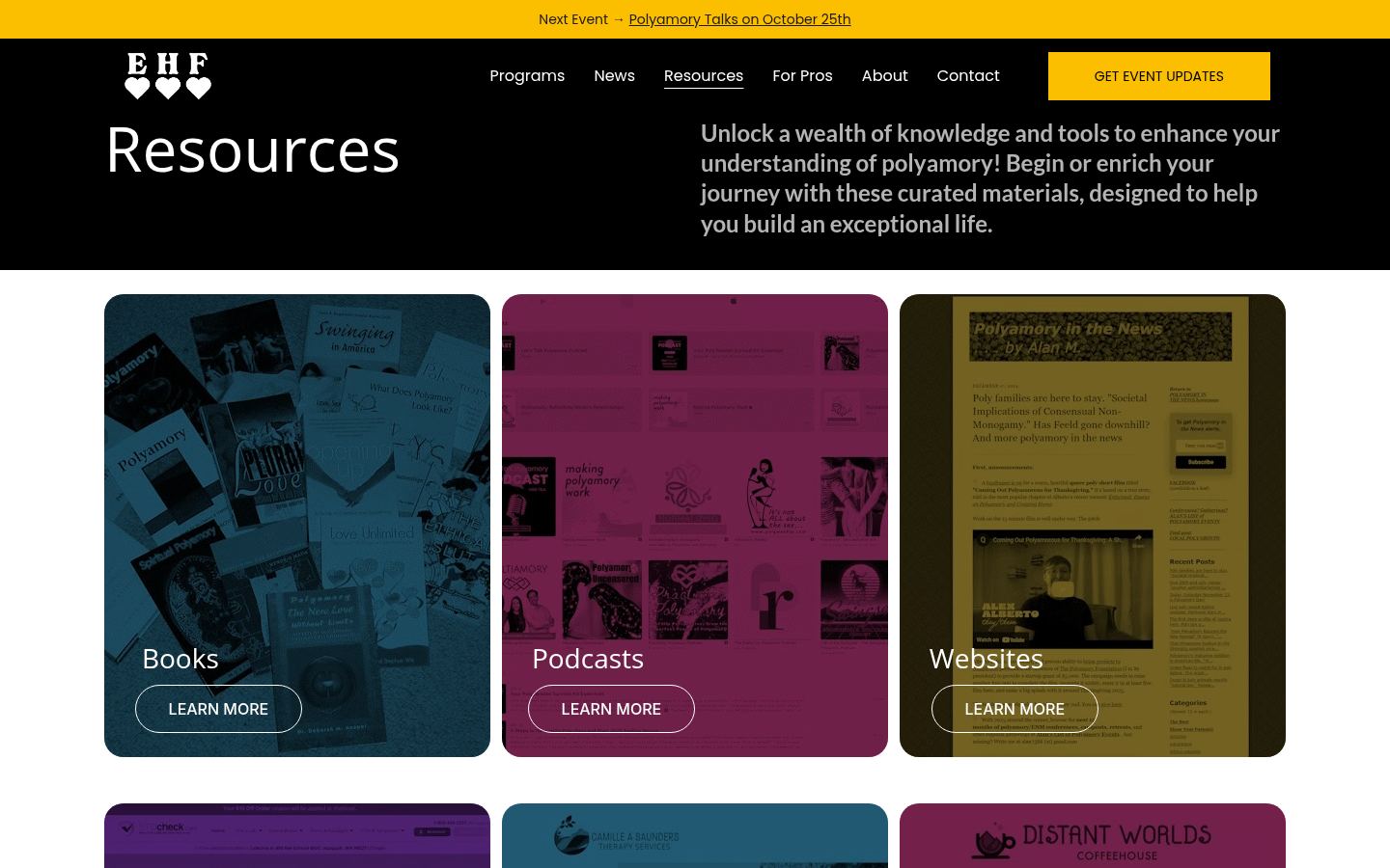Evergreen Hearts Foundation &middot; HOMEPAGE_SCREENSHOT