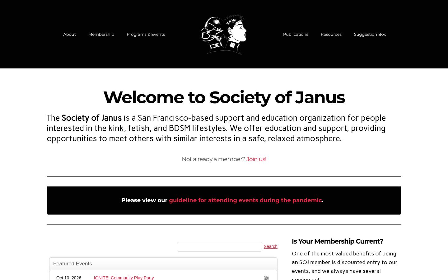 Society of Janus &middot; HOMEPAGE_SCREENSHOT