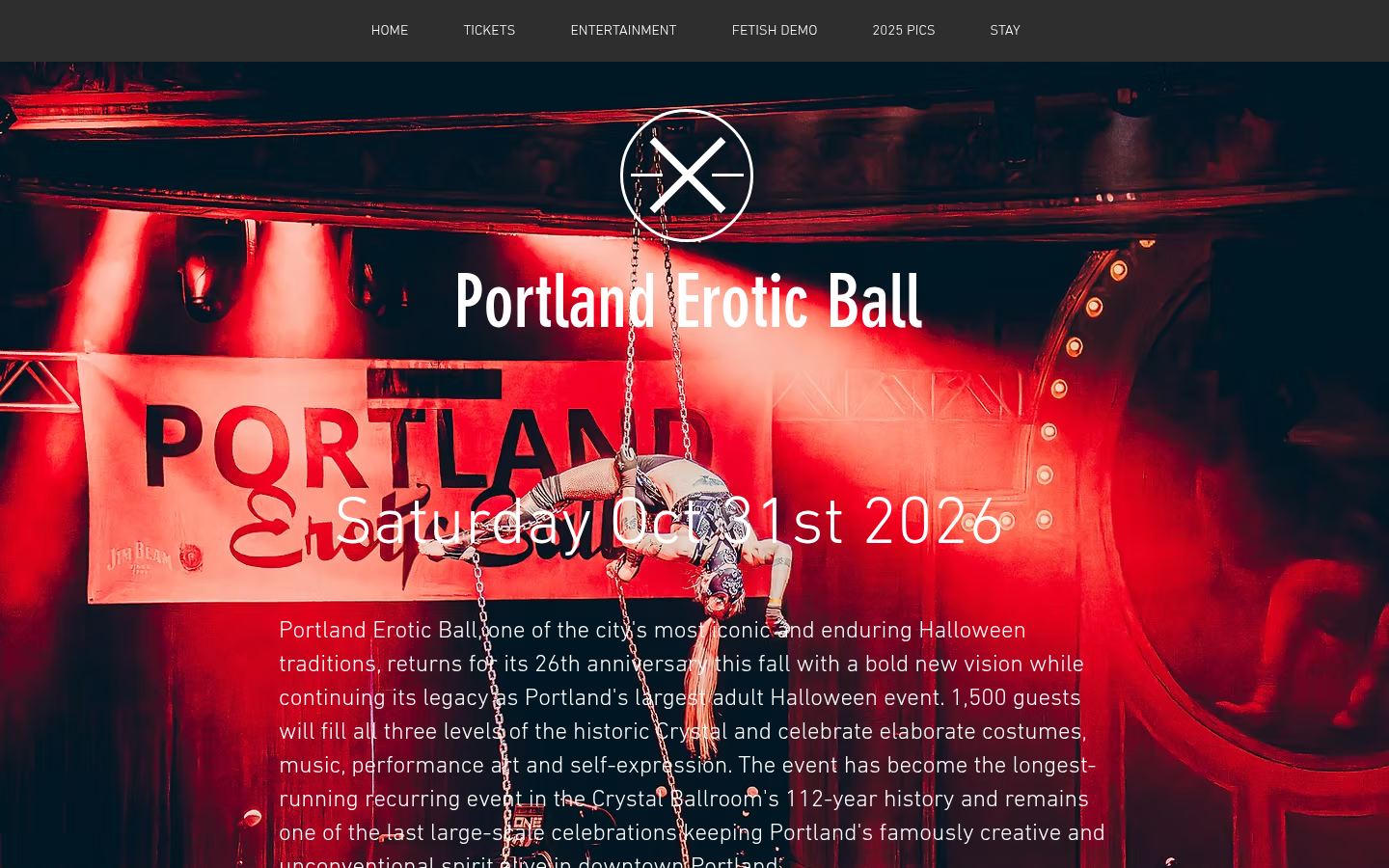 Portland Erotic Ball &middot; HOMEPAGE_SCREENSHOT