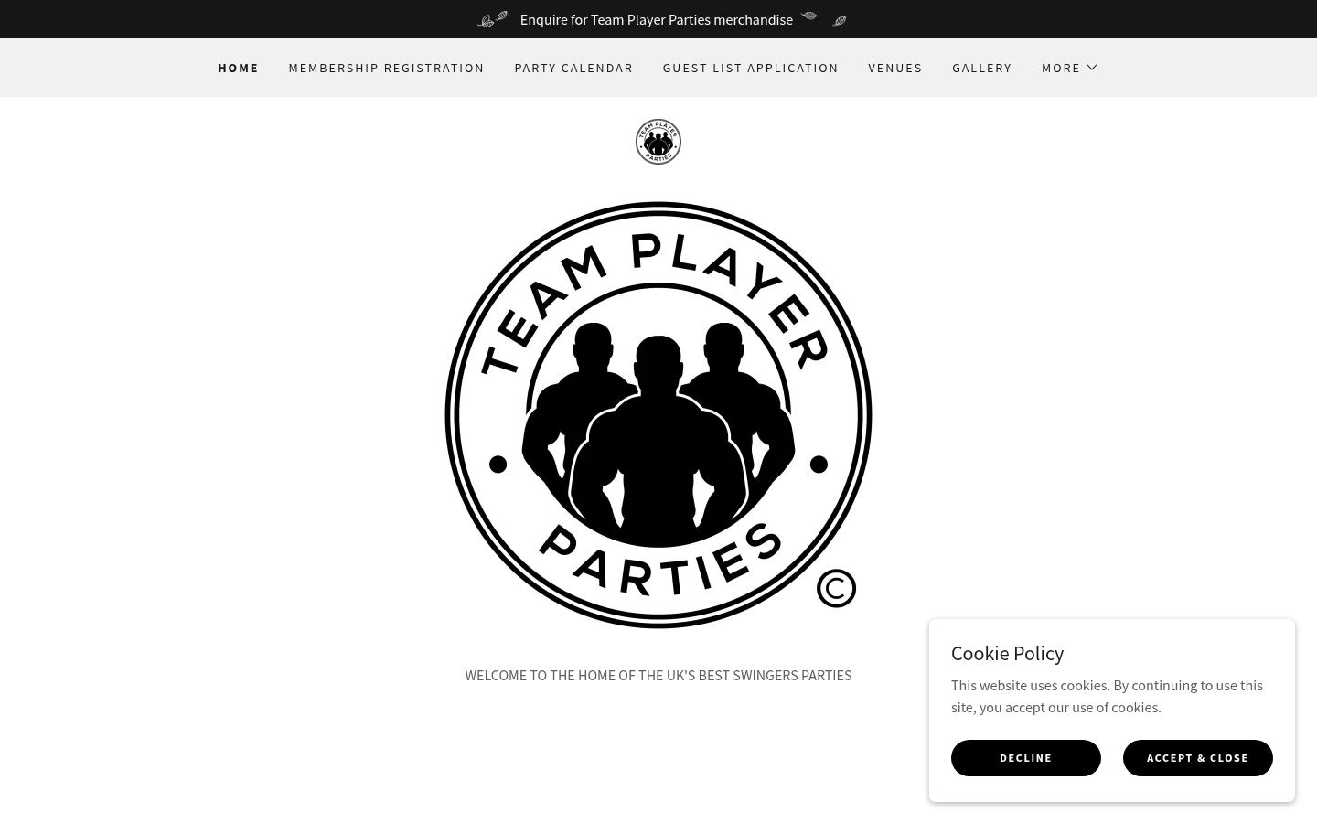 TEAM PLAYER PARTIES &middot; HOMEPAGE_SCREENSHOT