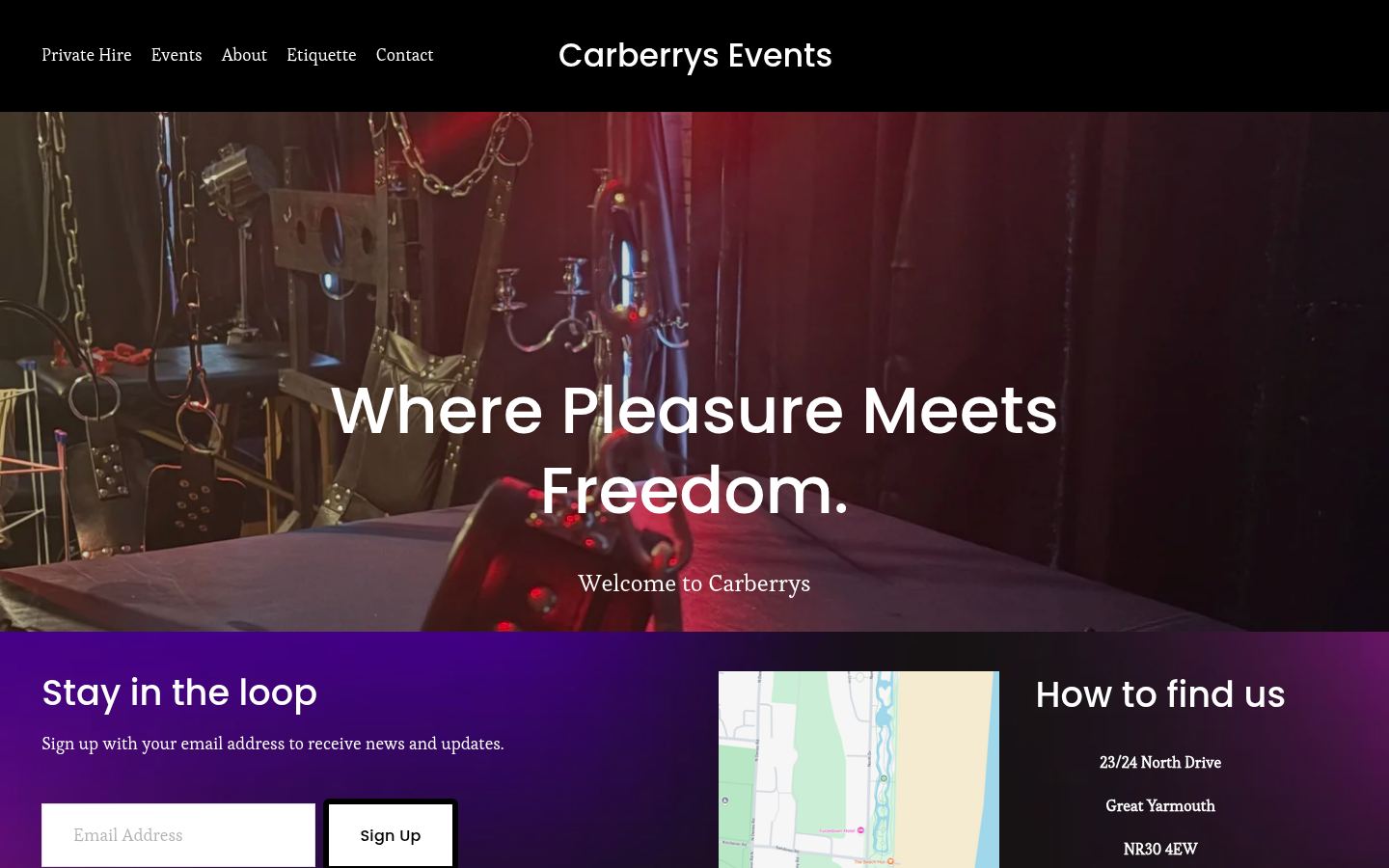 Carberrys Events &middot; HOMEPAGE_SCREENSHOT