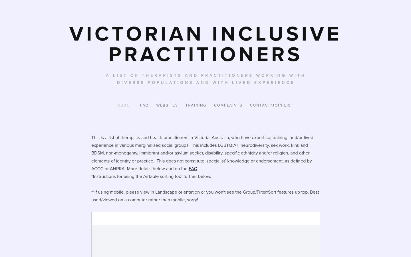 Victorian Inclusive Practitioners &middot; HOMEPAGE_SCREENSHOT