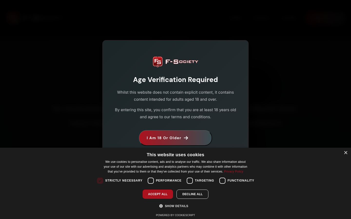 F-Society &middot; HOMEPAGE_SCREENSHOT