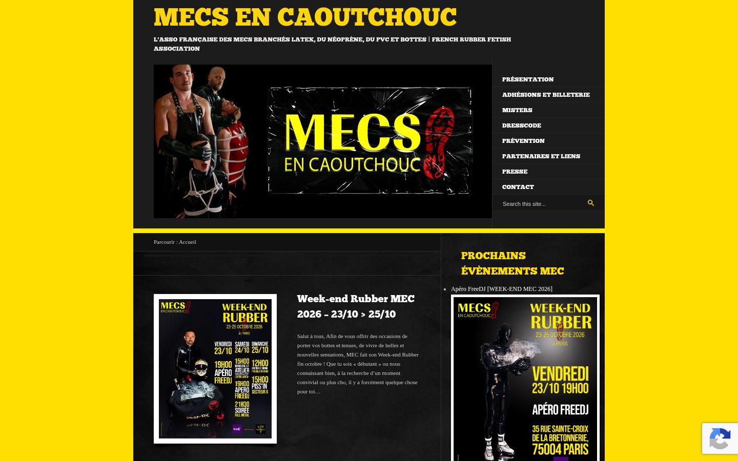 Mecs en Caoutchouc &middot; HOMEPAGE_SCREENSHOT