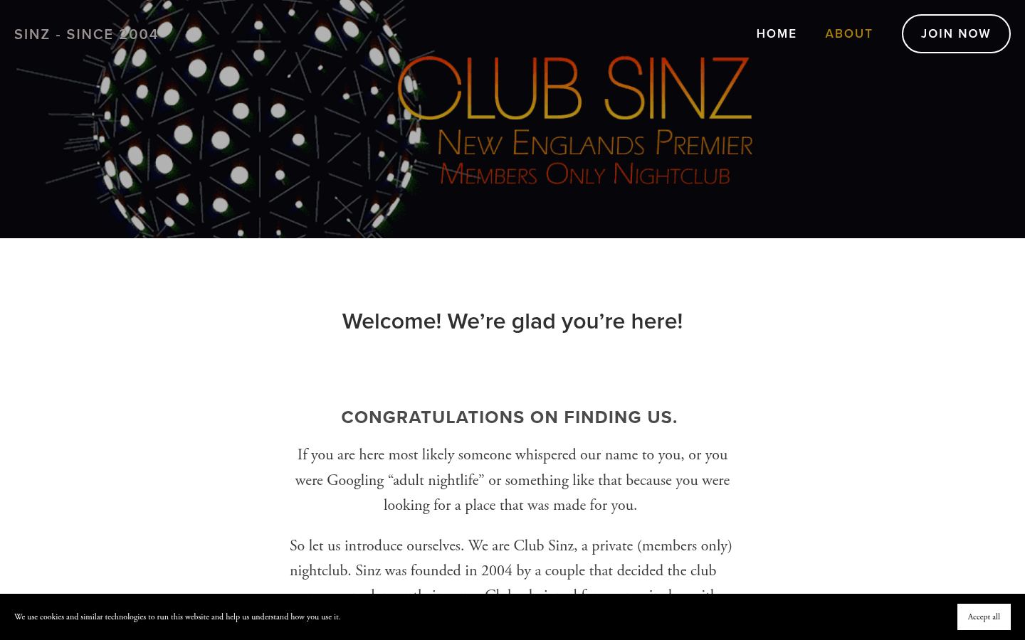 SINZ · HOMEPAGE_SCREENSHOT