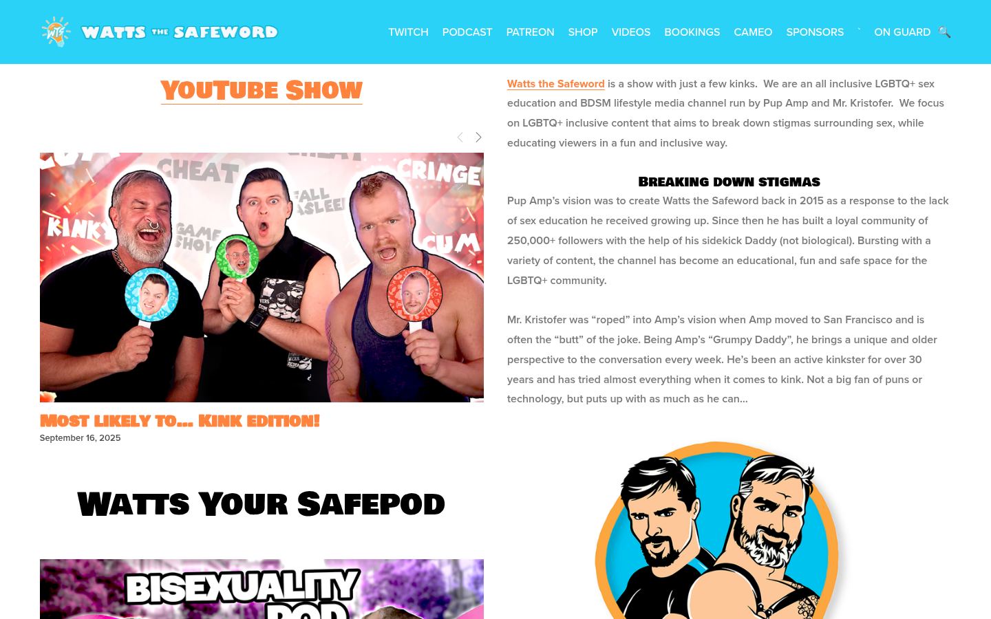 Watts The Safeword &middot; HOMEPAGE_SCREENSHOT