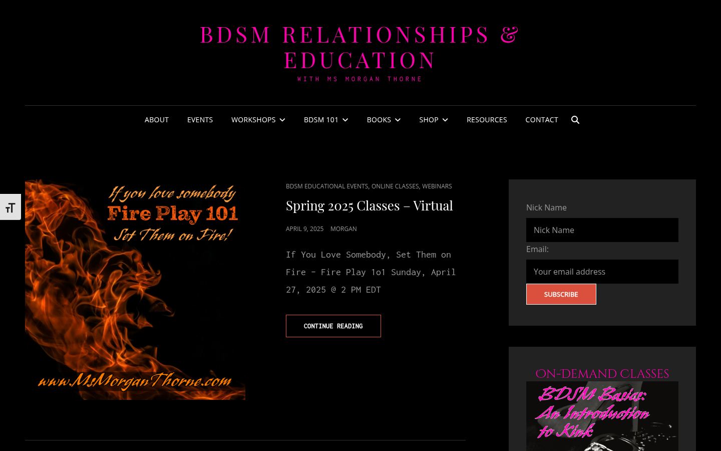 BDSM Relationships & Education &middot; HOMEPAGE_SCREENSHOT